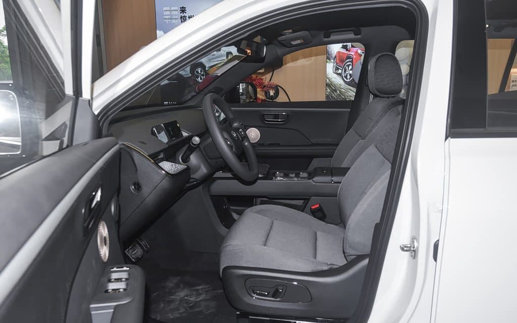 2025 Toyota bZ3X 430 Air electric SUV — front seats, export from China