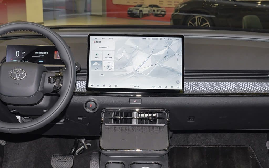2025 Toyota bZ3X 520 Pro+ LiDAR electric SUV — driver's cockpit, export from China