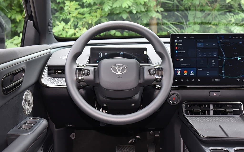 2026 Toyota bZ3X 430 Air electric SUV — driver's cockpit, export from China