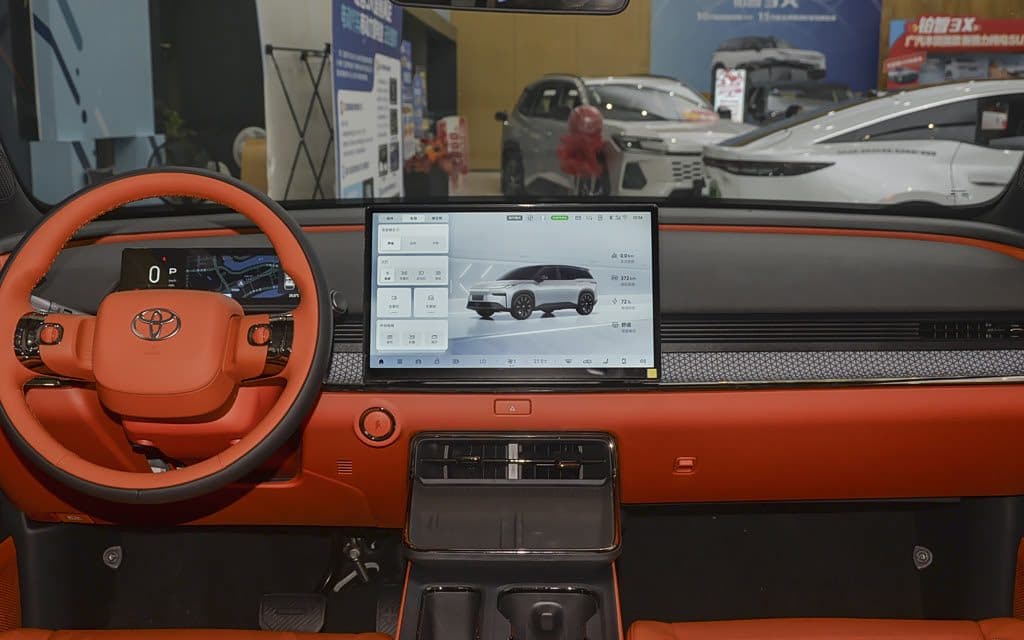 2026 Toyota bZ3X 520 Pro electric SUV — centre console, export from China