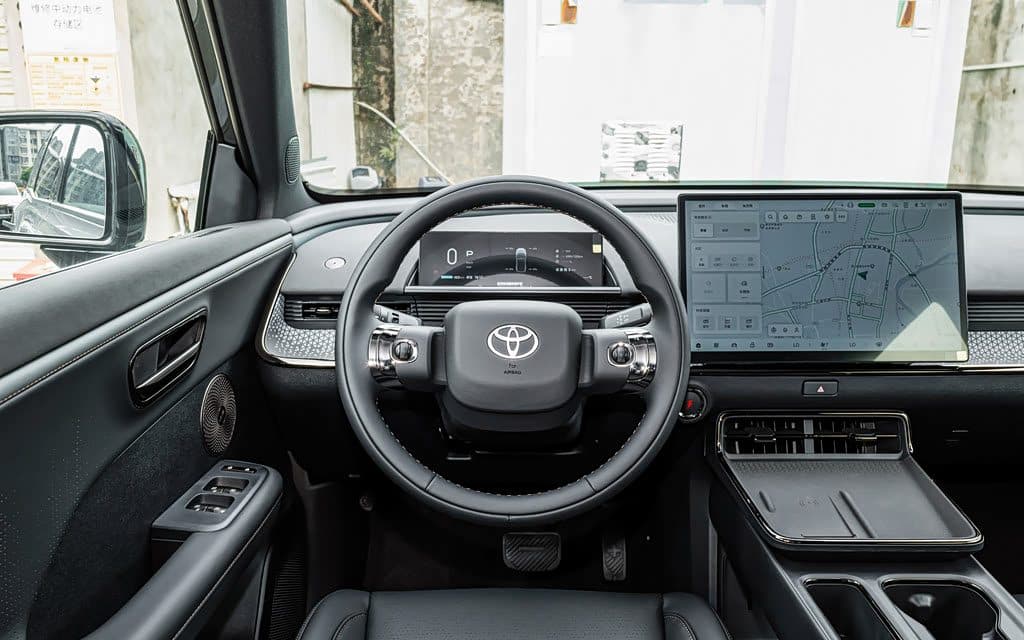 2026 Toyota bZ3X 520 Pro LiDAR electric SUV — driver's cockpit, export from China